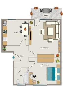 Foto - 2.5 Zimmer Erdgeschoßwohnung zur Miete in Duisburg