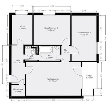 Foto - 3 Zimmer Etagenwohnung zur Miete in Maintal