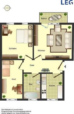 Foto - 3 Zimmer Etagenwohnung zur Miete in Ahlen
