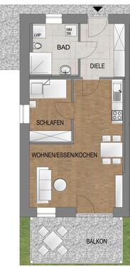 Foto - Moderne 2-Zimmer Wohnung mit Einbauküche und Balkon in 93199 Zell