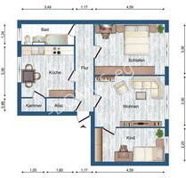 Ramin Komplett renoviert! 3 Zimmer Wohnung. - Löcknitz