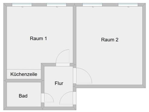 Foto - 2 Zimmerwohnung - 530,00&nbsp;EUR Kaltmiete, ca.&nbsp; 45,00&nbsp;m&sup2;