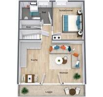 Ab 01.08 - 2 Zimmer Wohnung Dachgeschoss Südlage Einbauküche* - Bogen