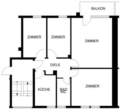 Foto - Etagenwohnung in Witten zur Miete