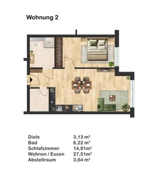 Foto - 2 Zimmer Etagenwohnung zur Miete in Münzenberg