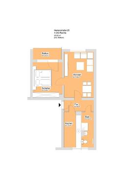 Foto - Neu Sanierte 2-Raum Wohnung in zentraler Lage