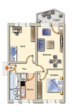Foto - 3 Zimmer Etagenwohnung zur Miete in Freiberg