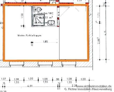 Foto - 1 Zimmer Dachgeschoßwohnung zur Miete in Freiberg