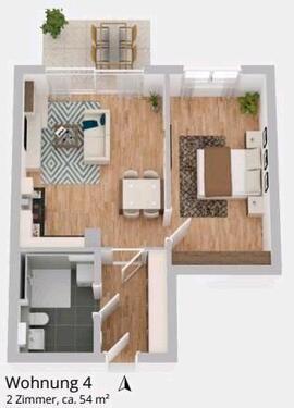 Foto - Erstbezug: 2-Zimmer-Wohnung mit Garten und PKW-Stellplatz
