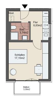 Foto - 1 Zimmerwohnung, Baujahr, 2022, Nähe Cinestar
