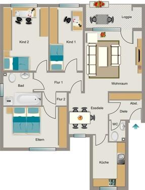 Foto - Etagenwohnung zur Miete in Voerde (Niederrhein)