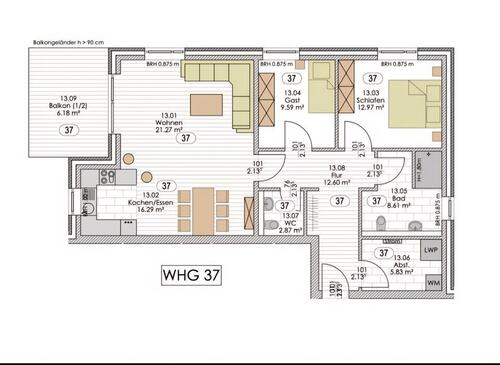 Foto - 3 Zimmer Etagenwohnung zur Miete in Lüchow (Wendland)