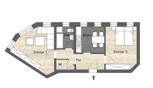 Foto - 2 Zimmer Etagenwohnung zur Miete in Dresden