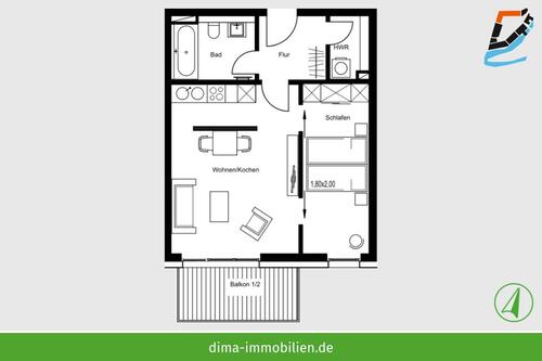 Foto - 2 Zimmer Etagenwohnung zur Miete in Schkeuditz