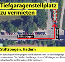 Tiefgaragnstellplatz - 85,00&nbsp;EUR Miete, in München (PLZ: 81375) Hadern