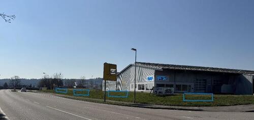 Foto - Werbung direkt an der Bundesstraße B298 in Gschwend