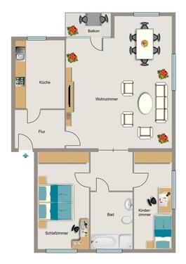 Foto - 3.5 Zimmer Etagenwohnung in Dortmund