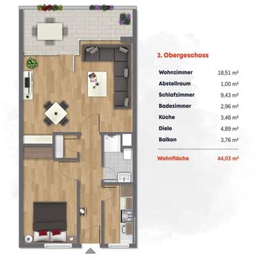 Foto - 2 Zimmer Etagenwohnung zur Miete in Gladbeck