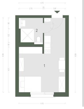 Foto - 1 Zimmer Etagenwohnung zur Miete in Berlin