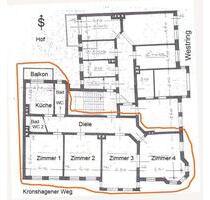 4 - Zi- Stud.-Whg für 3er oder 4er WG, City-West, 120qm - Kiel Schreventeich