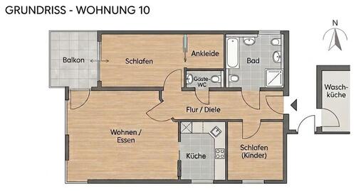 Foto - 3.5 Zimmer Etagenwohnung zum Kaufen in Moers
