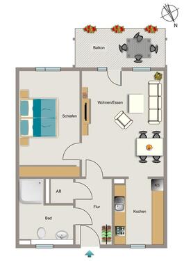Foto - 2 Zimmer Etagenwohnung zur Miete in Essen