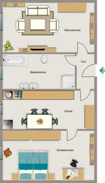 Foto - 2.5 Zimmer Erdgeschoßwohnung zur Miete in Essen
