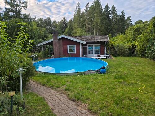 Foto - Schwedenhäuschen in idyllischer Waldlage mit Pool