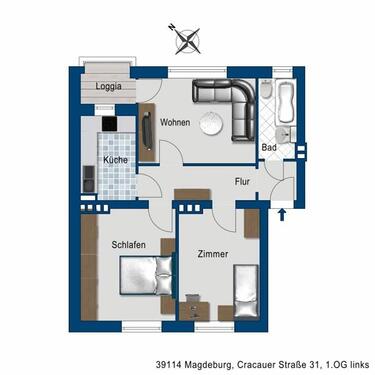 Foto - 3 Zimmer Etagenwohnung zur Miete in Magdeburg