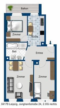 Foto - 3 Zimmer Wohnung mit Balkon in Leipzig Leutzsch