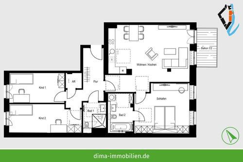 Foto - 4 Zimmer Etagenwohnung zur Miete in Schkeuditz