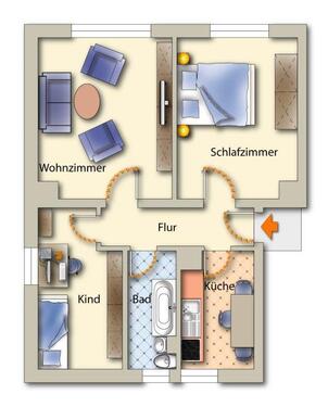 Foto - Etagenwohnung zur Miete in Freiberg