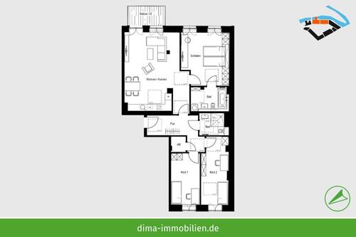 Foto - 4 Zimmer Etagenwohnung zur Miete in Schkeuditz