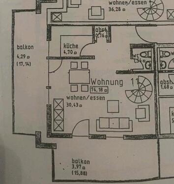 Foto - 2 Zimmer Dachgeschoßwohnung zur Miete in Schlüchtern