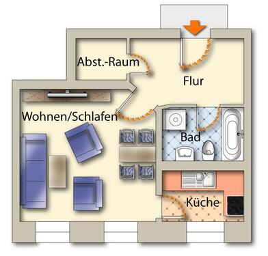 Foto - Etagenwohnung zur Miete in Freiberg