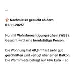 Foto - Wohnung mit WBS 44145 dortmund - 483,00 EUR Kaltmiete,
