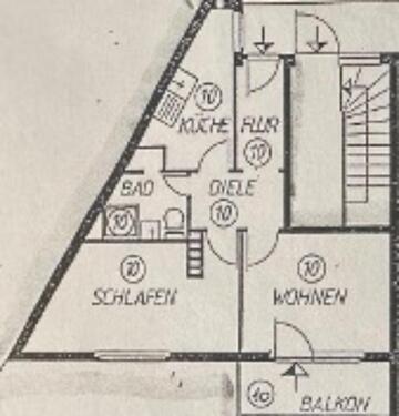 Foto - Unrenovierte 2 ZImmerwohnung mit Balkon