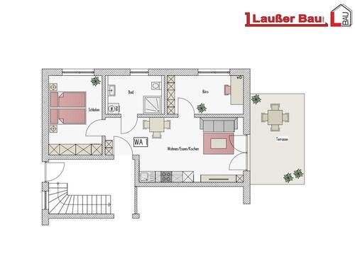 Foto - Neubau EG 3-Zi. Wohnung Zentral ab 01.02.2026 zu vermieten