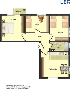 Foto - 3 Zimmer Etagenwohnung zur Miete in Duisburg