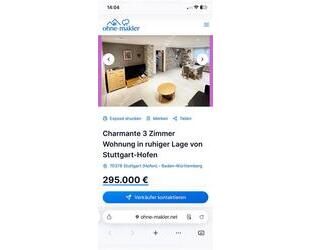 Verkaufe! Charmant 3Zimmer Wohnung in ruhiger Lage von St. Hofen - Stuttgart Mühlhausen