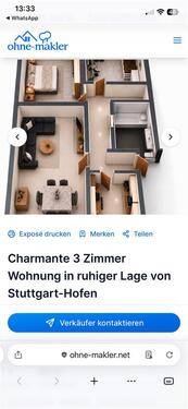 Foto - 3 Zimmer Etagenwohnung zum Kaufen in Stuttgart