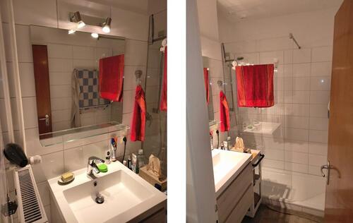 Foto - 2 Zimmer, Küche (Einbauküche), Diele, Bad, Balkon