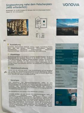 Foto - 1-Raum Wohnung Striesen Dresden ab 1.6.26 mit Küche