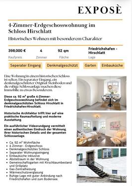 Foto - 4 Zimmer Erdgeschoßwohnung zum Kaufen in Friedrichshafen
