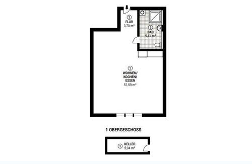 Foto - 1 Zimmer Etagenwohnung zum Kaufen in Tuttlingen