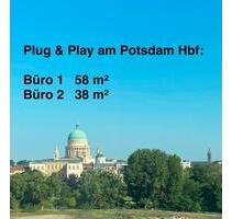 Plug & Play am Potsdamer Hbf: Helles Büro + Meetingraum – sofort bezugsbereit