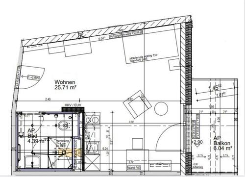 Foto - Möbliertes Neubau Single-Apartment inkl. Balkon + W-LAN