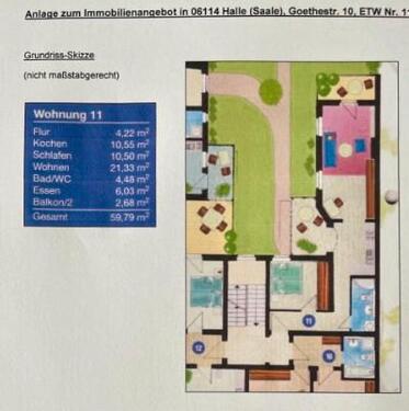 Foto - 2 Zimmer Etagenwohnung in Halle (Saale)