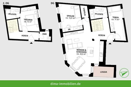 Foto - 4 Zimmer Maisonettenwohnung zur Miete in Leipzig