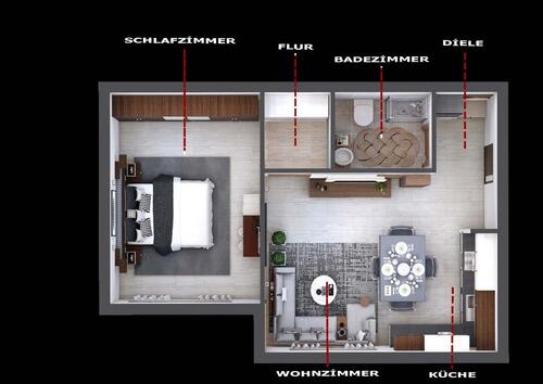 Foto - 2 Zimmer Etagenwohnung zur Miete in Frankfurt am Main